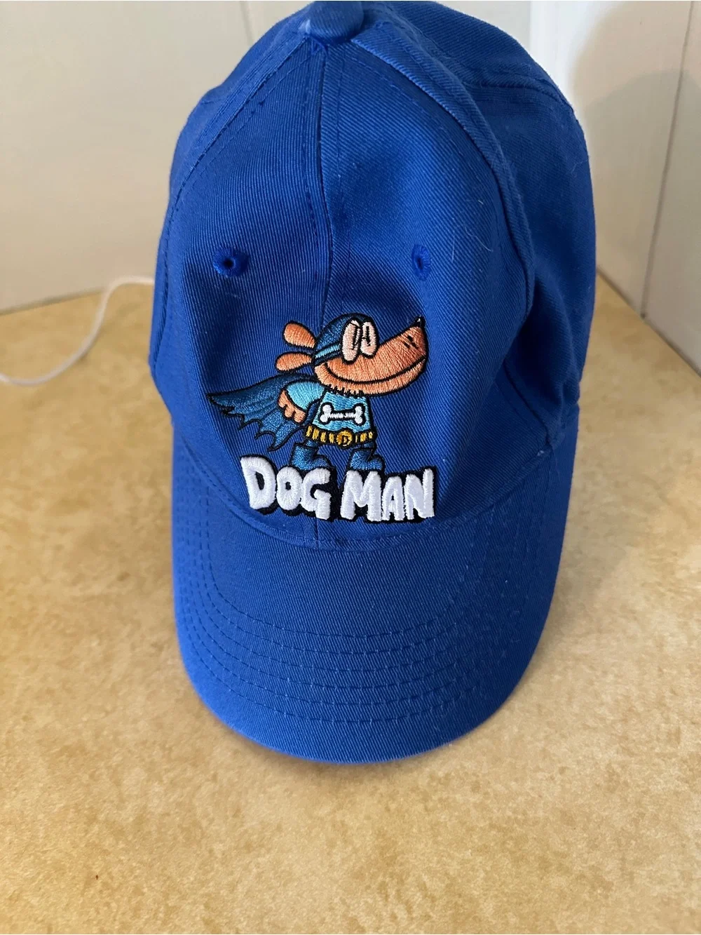 Scholastic Dog Man Hat Blue Youth Adjustable Snapback Graphic Cap